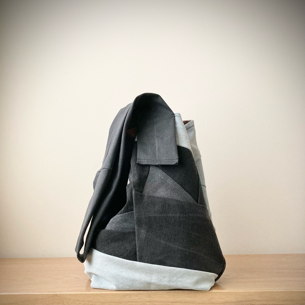 joodito origami cocoon crossbody sling tote bag japanese boro patchwork hobo eco - Picture 6 of 11